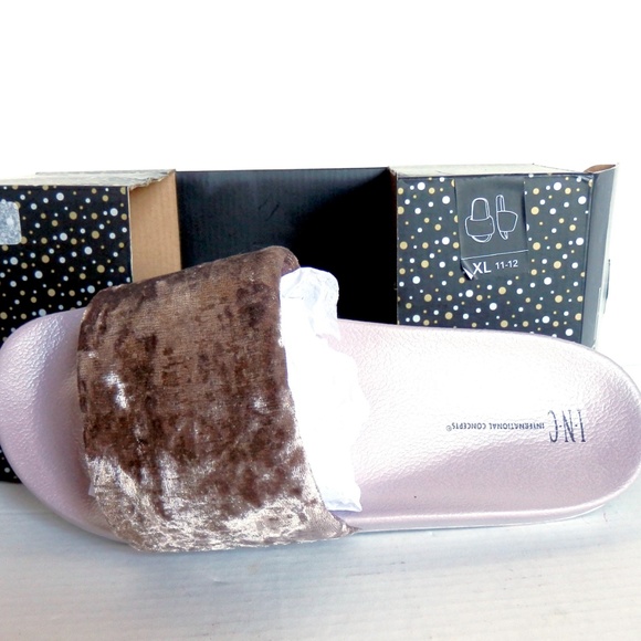 International Concepts Velour Slide Slippers XL - Picture 3 of 6